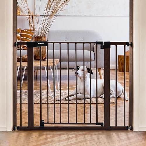 Miniatura 51 de BABELIO Puerta para bebé de 36 pulgadas de alto, puerta para mascotas de cierre automático de 26 a 40 pulgadas de ancho, puerta de metal montada a