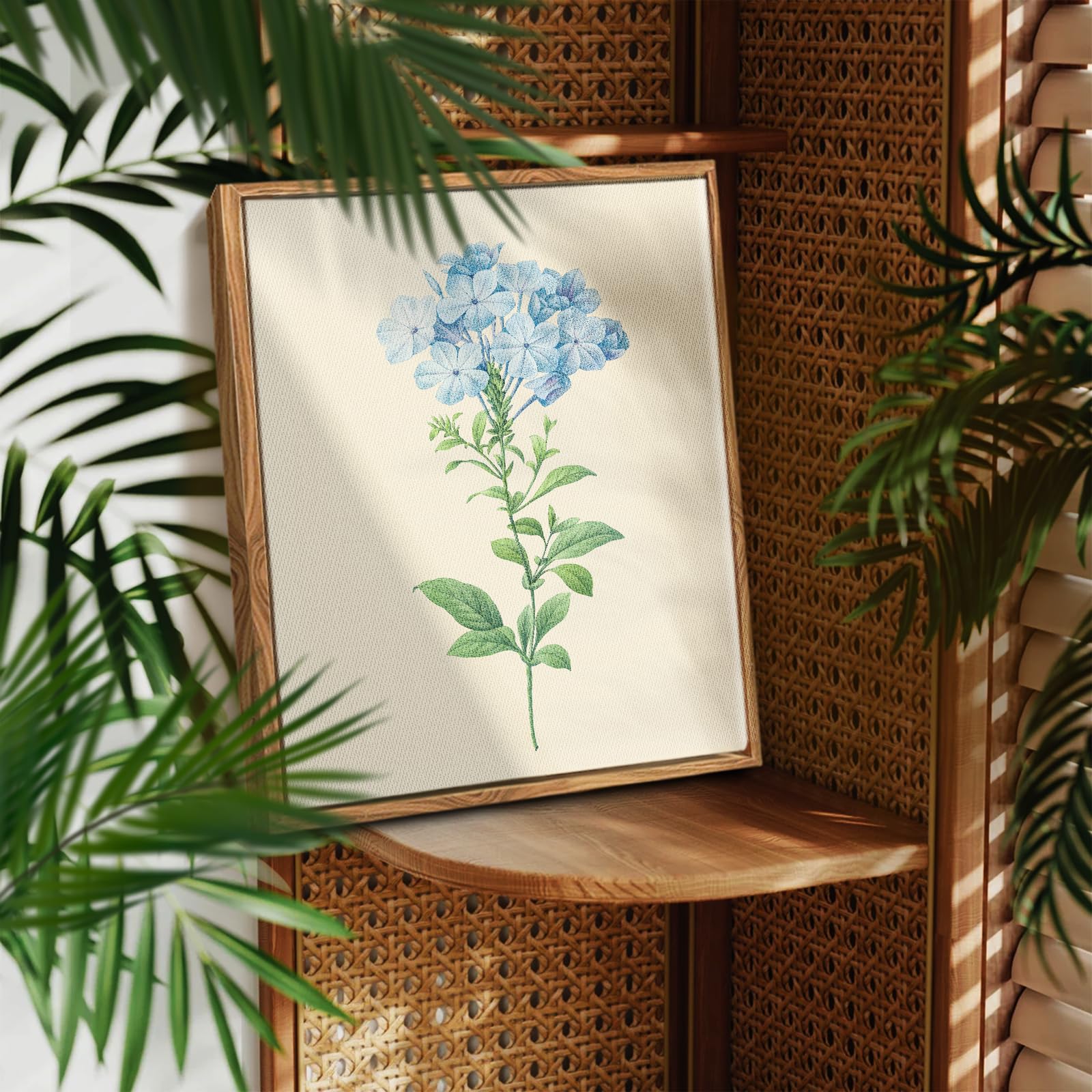 Decorazione da parete in legno a foglia tropicale, decorazione da parete con piante botaniche, arte dell'albero, arte da parete moderna di metà secolo, stanza Boho, arte Bauhaus R24 - Italia