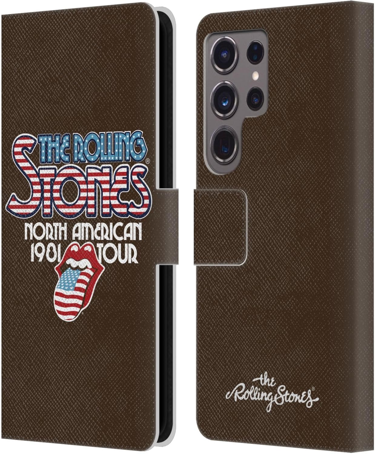 Head Case Designs Officially Licensed The Rolling Stones North American Tour 1981 Key Art Leather Wallet Case Compatible with Samsung Galaxy S24 Ultra 5G