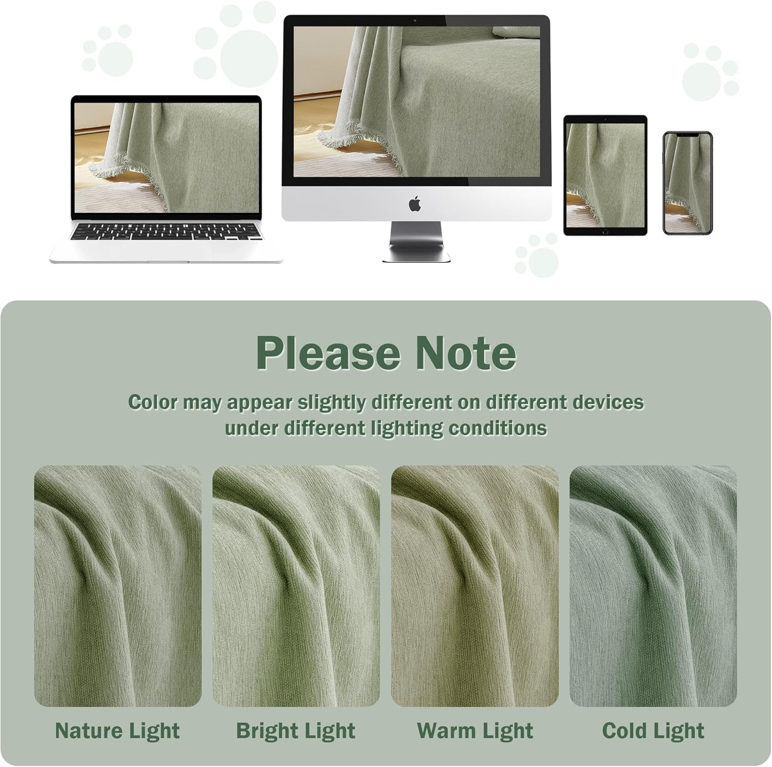 MEETSKY Sectional Couch Covers for Dog Chenille Sofa Cover, 2 Pieces Couch Cover for L Shape Sofa, Furniture Protector for Pets, Sofa Slipcover for 2-3 Cushion Couch (71"x118"+91"x118", Sage Green)