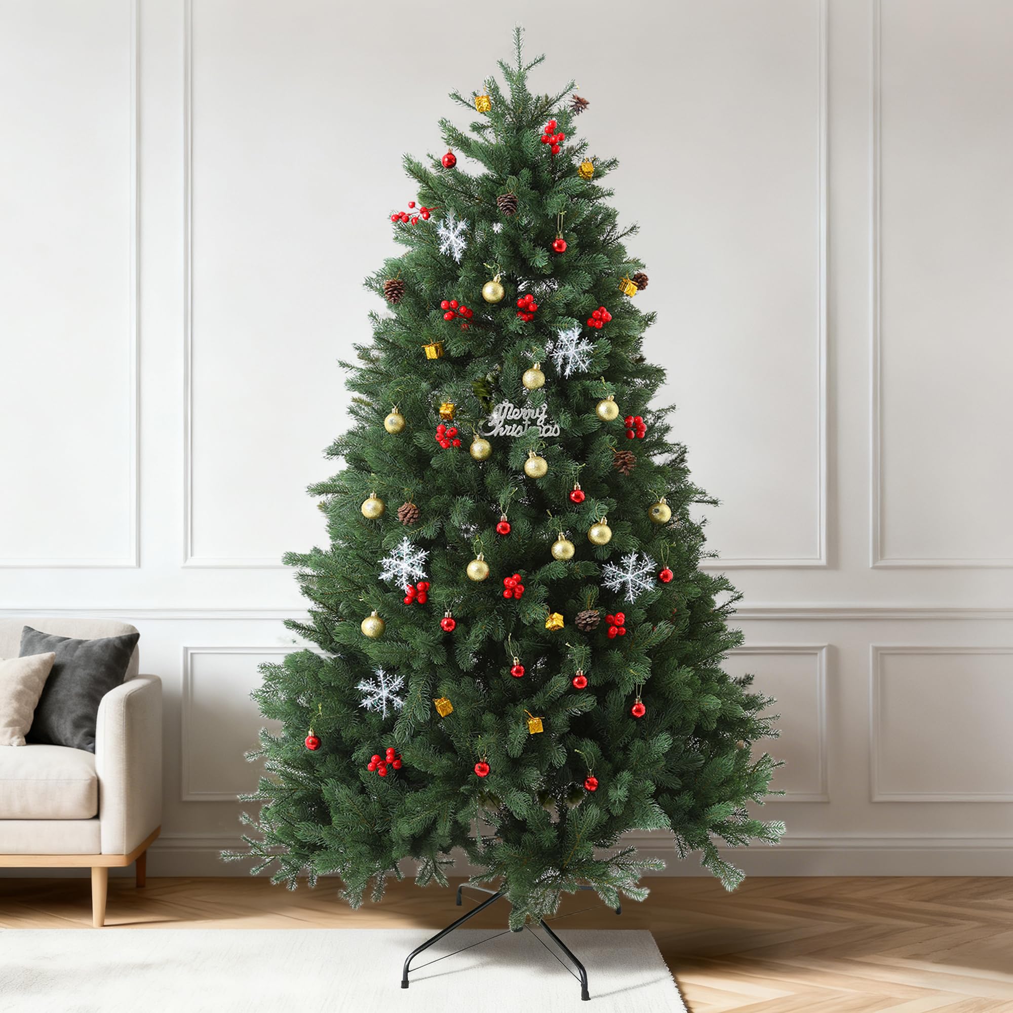 EVGN Sapin de Noël Artificiel de qualité supérieure - 180 cm - 100% Moulage par Injection - Branches en polyéthylène (réaliste et Dense) - Aspect réaliste - Aspect réaliste - sans éclairage