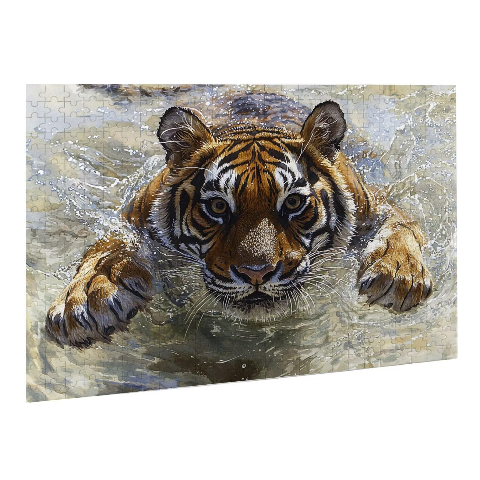 Jigsaw Puzzle, 4000 Pezzi Puzzle Classici, Tigre Puzzle Rilassamento Intelligence, Mpossibile Difficile Puzzles impegnativo per adulti Puzzles per Gioco Familiare, Regalo per Amore Amico Acqua K0F-33