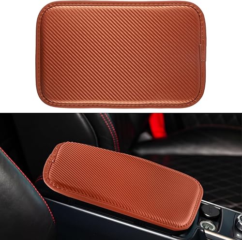 Amiss Almohadilla para consola central de automóvil, funda universal impermeable para caja de asiento de reposabrazos de automóvil, accesorios para