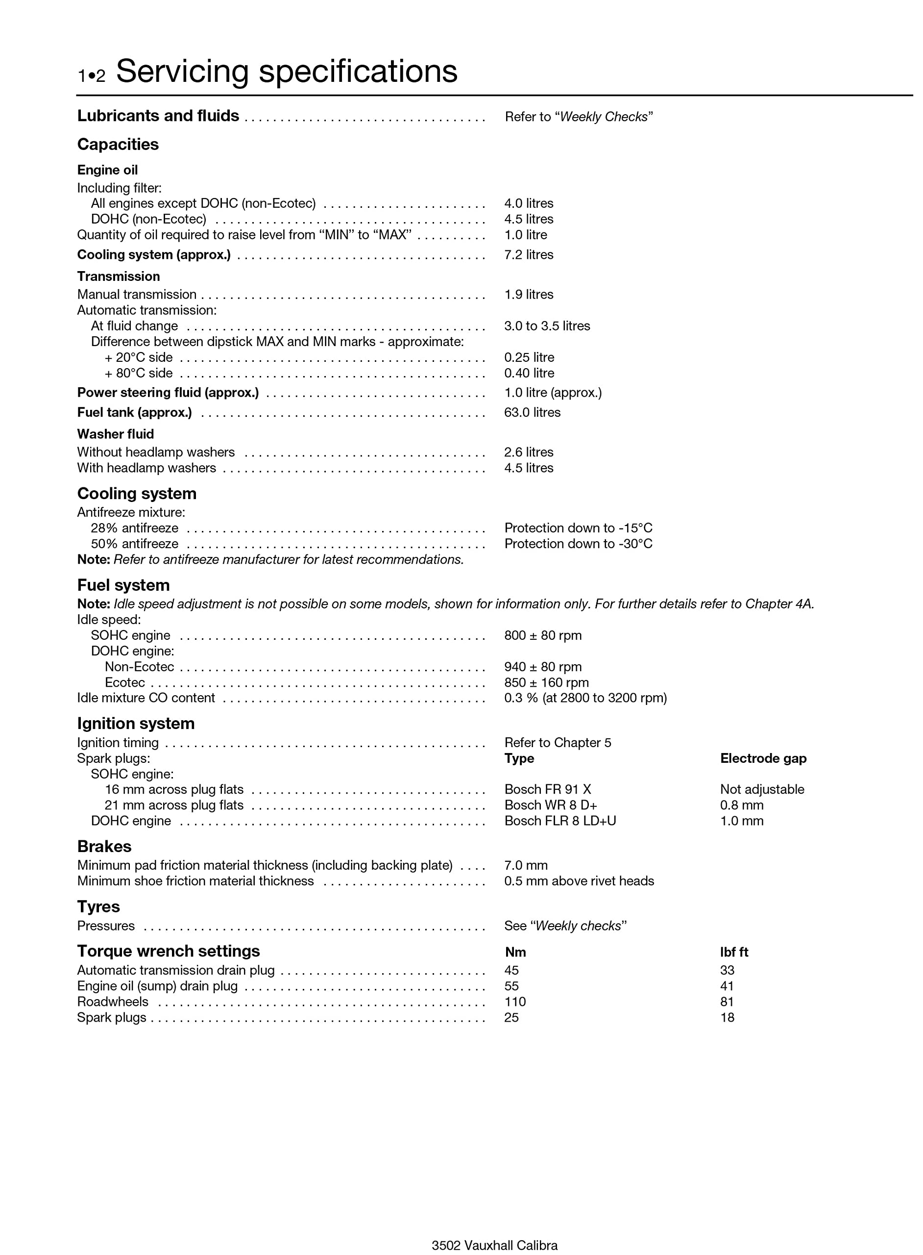 Vauxhall Calibra Service And Repair Manual
