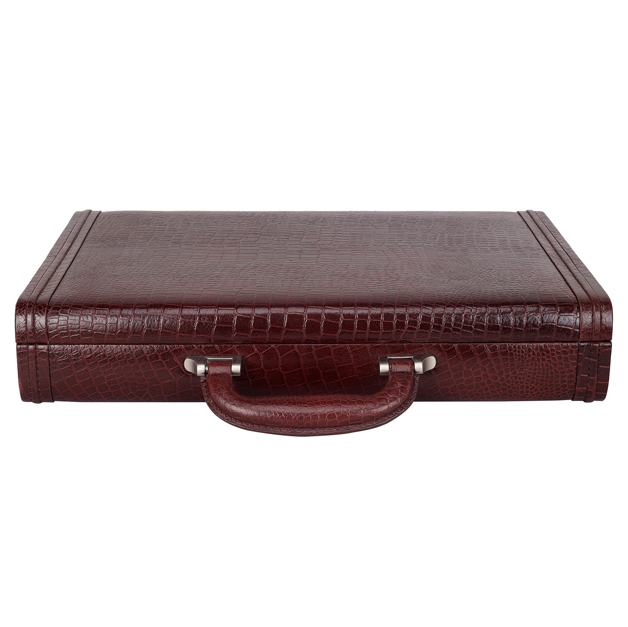 See full amazon price history chart for HYATT Leather Accessories 17 Inch Mens Leather Briefcases Office Bags With Side Combination Lock | Dimension L- 17 X W- 3 X H-13 In Inches (CRO-BROWN) HYATT Leather Accessories 17 Inch Mens Leather Briefcases Office Bags With Side Combination Lock | Dimension L- 17 X W- 3 X H-13 In Inches (CRO-BROWN) (B0C248H4HD) Amazon Price History, Amazon Price Tracker