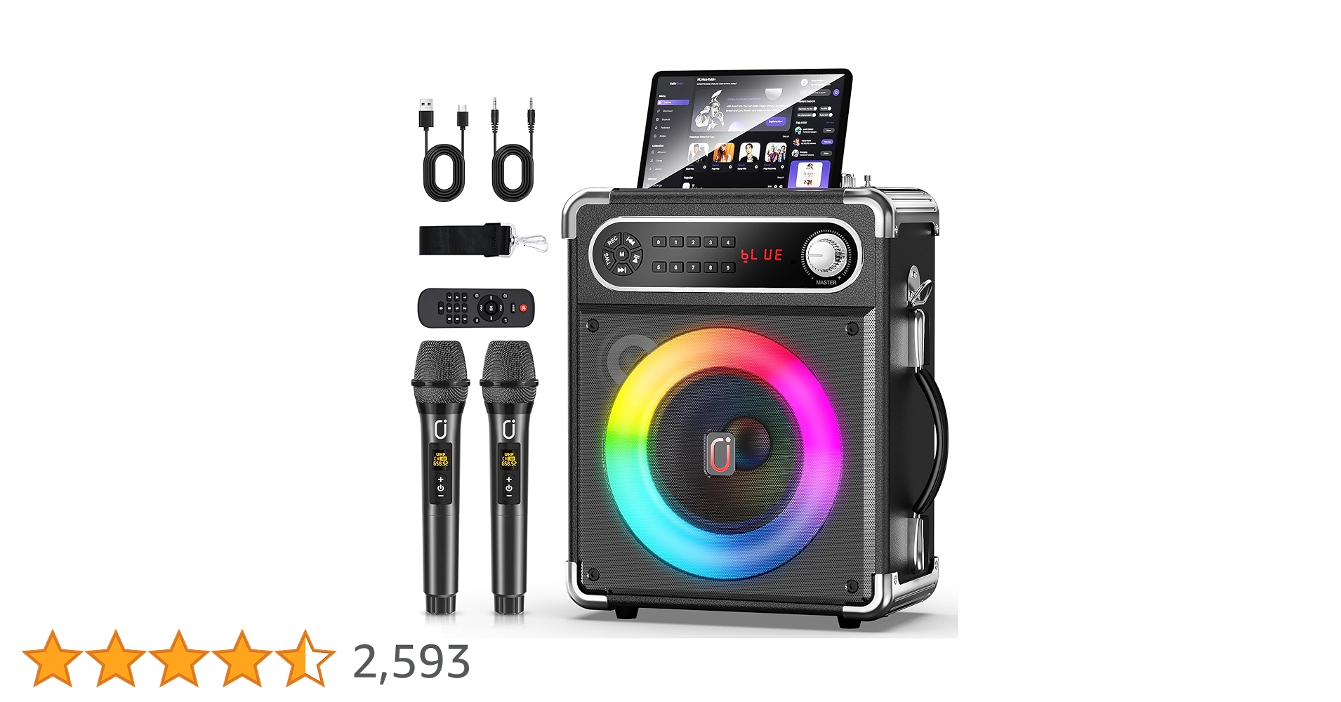 Amazon | JYX スピーカーセット 拡声器 ワイヤレスマイク2本