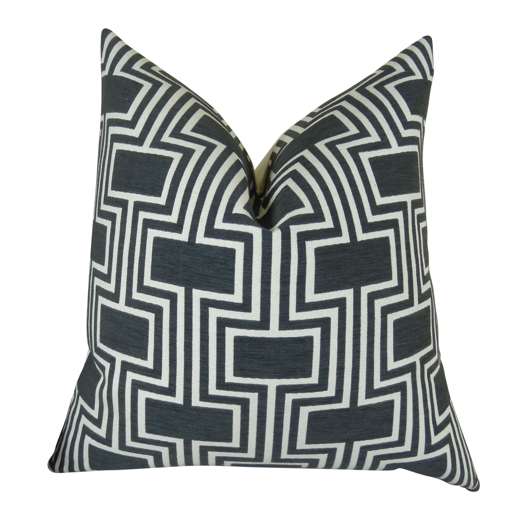 Black Geometric Pillow - Black White Trellis Throw Pillow - Decorative Throw Pillow - Modern Black Pillow - Couch Pillow, Made in US, 11208
