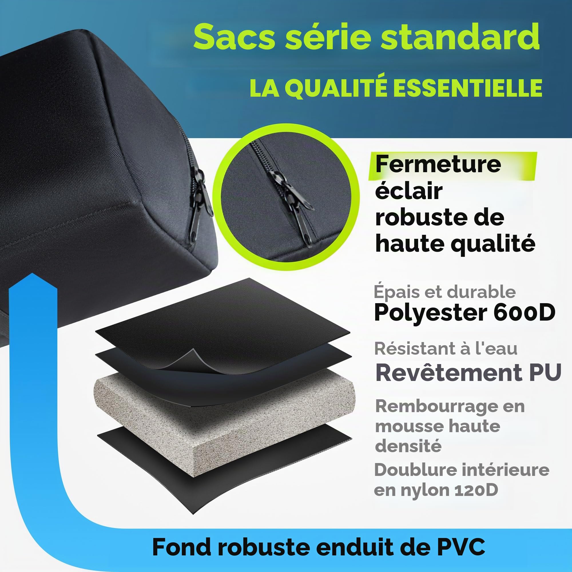Sac de télescope Multifonctionnel - Absorbeur de Chocs - avec bandoulière réglable et Espace de Rangement supplémentaire (99 x 31 x 31 cm)