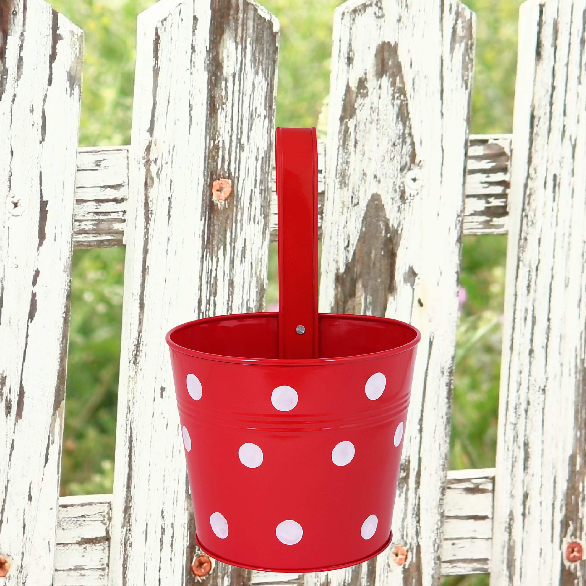 Leafy Tales Single Pot Metal Hanging Planter - Red (Rust Free) - Single Hanger, 14 cm x 17 cm x 14.5 cm (B08ZXH7YF9) Amazon Price History, Amazon Price Tracker