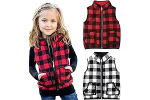 Toddler Baby Girls Buffalo Plaid Vest: Winter Warmth and Style