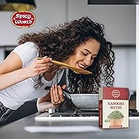 Vista 6 de Spicy World Hojas secas de alholva (Kasoori Methi) caja de 3.5 oz (100 g) - Todo natural Vegano Apto para gluten Sin OMG India