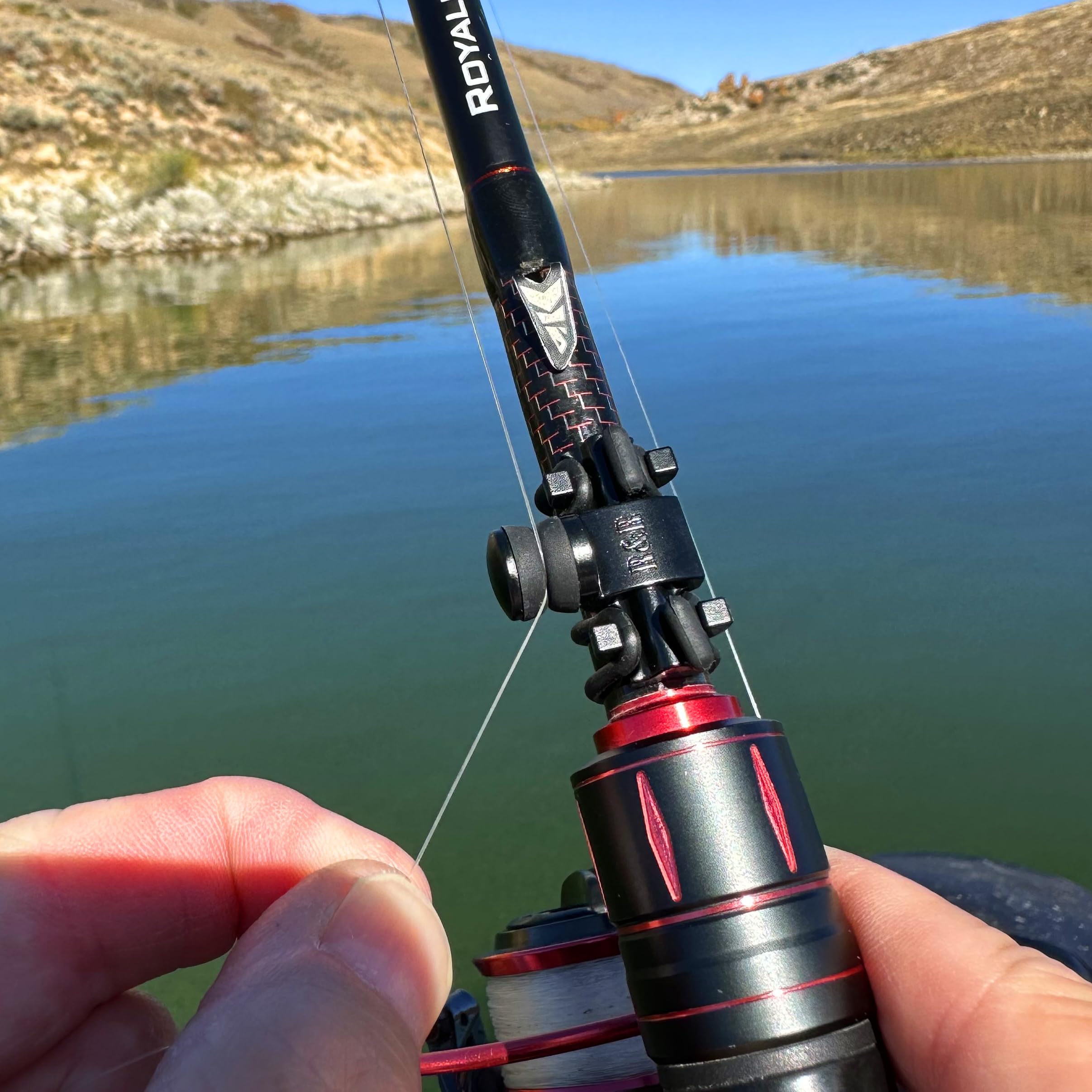 Hold My Line - Fishing Line Holder for Light to Medium Rods | Holds Line While Tying Hooks & Lures | Set Rod Down or Stow Away