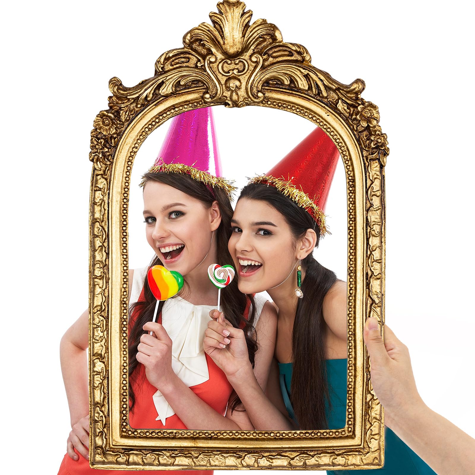 Beeveer Verbesserter 81,3 x 61 cm großer Fotorahmen Bilderrahmen Vintage Bilderrahmen Freunde Selfie Requisiten für Hochzeit Mexiko Geburtstag Bachelorette Abschlussfeier Party Supplies (Bogenstil)