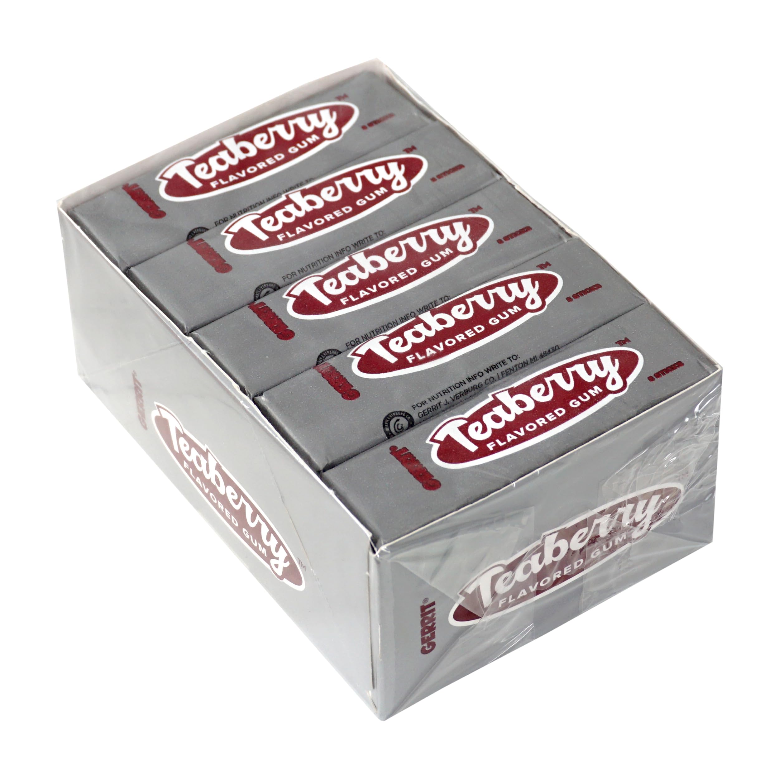 Amazon.com : Teaberry Flavored Gum, 20 Packs of 5 Pieces Each (100