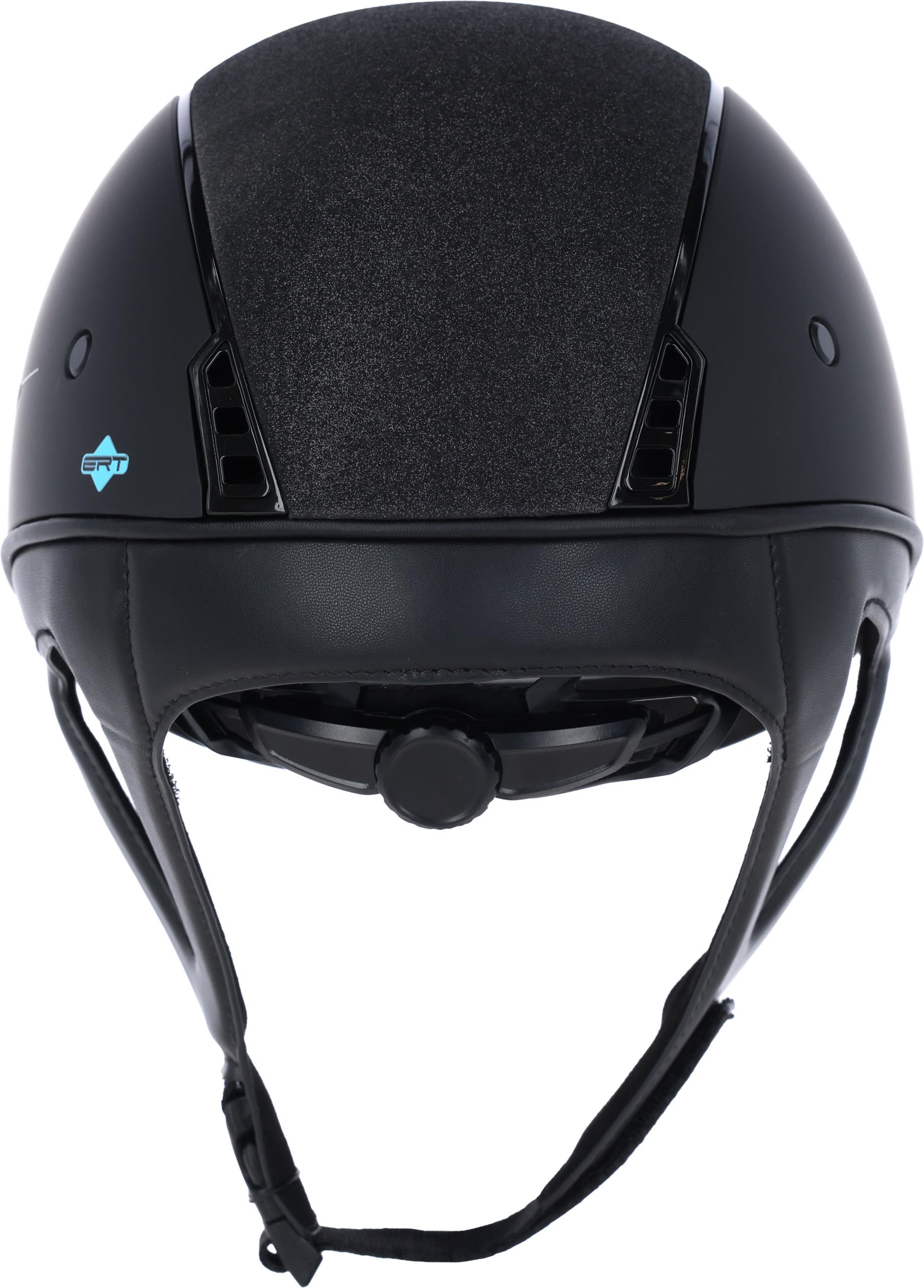 Covalliero Kask jeździecki Eclipse, system Disc, system ERT, system wentylacji, skorupa kasku ABS, testowany zgodnie z normą EN1384:2023, aplikacja brokatowa, szlachetny czarny matowy, 58-61 cm