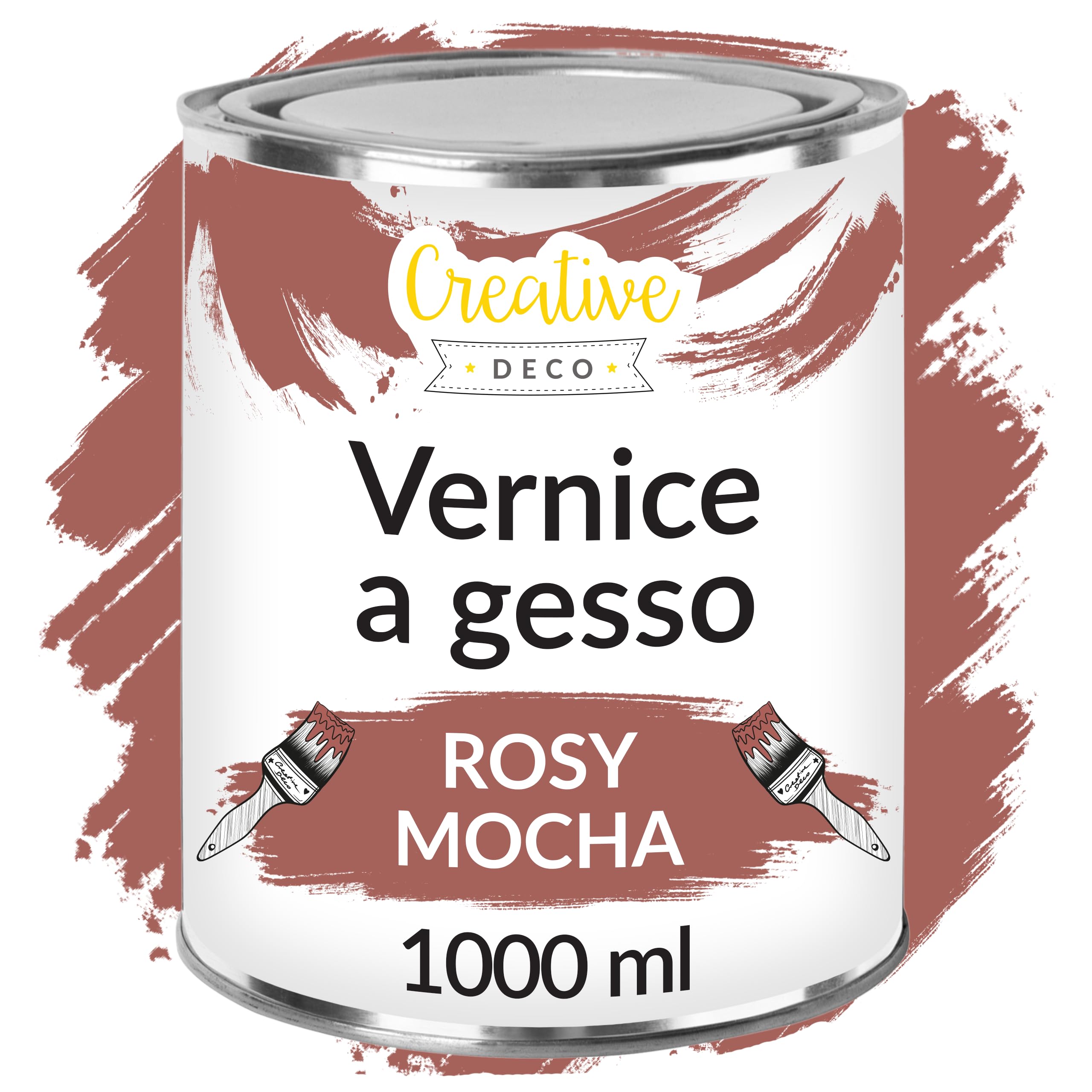 Creative Deco Chalk Paint Vernice a Gesso Mocha | 1L | Vernice per Legno