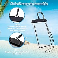 Vista 3 de LEMESO Funda impermeable, bolsa seca impermeable para teléfono celular, perfecta para navegación, natación, esnórquel, kayak, playa, popa, paquete