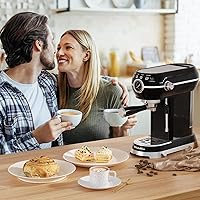 Vista 9 de Máquina de café expreso con espumador de leche, cafetera espresso de 20 barras para café con leche y capuchino, máquina de café Expressions