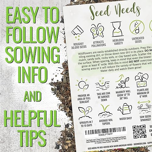 Miniatura 10 de Seed Needs Mezcla de semillas de flores silvestres de sombra parcial para plantar  1 onza más de 14 variedades de especies anuales y perennes