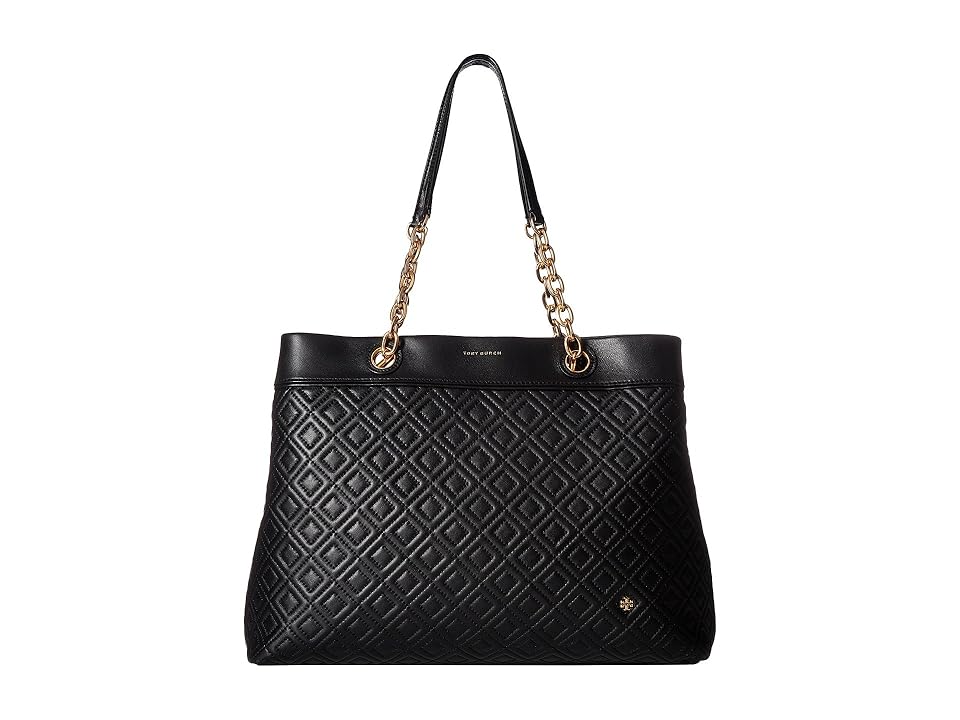 

Tory Burch Fleming Triple-Compartment Tote (Black) Handbags