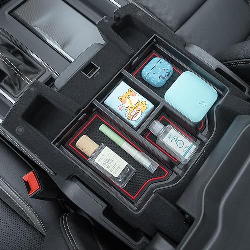 Miniatura 5 de PIMCAR Compatible con Dodge RAM 1500 2500 3500 2019-2026 Organizador de consola central, material plástico ABS, accesorios interiores, caja
