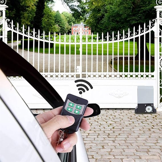 Automatic Sliding Gate Opener with 2 Remote Controls, Gate Openers with Remote Complete kit for Sliding Gate,550w#1000kgdoor