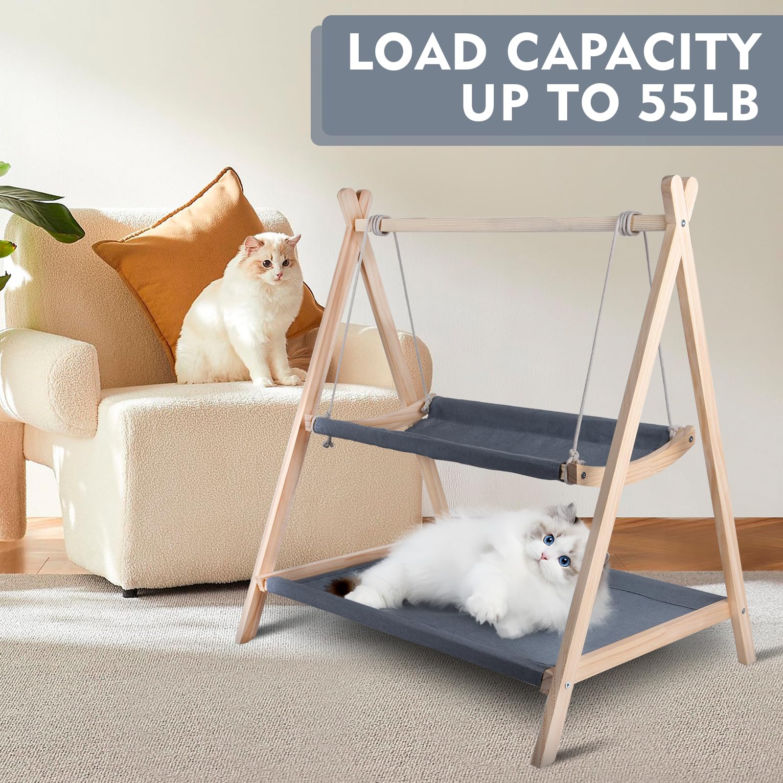 Amazon.com : Cat Swing Bed,Cat Swing Hanging Bed, Cleanable