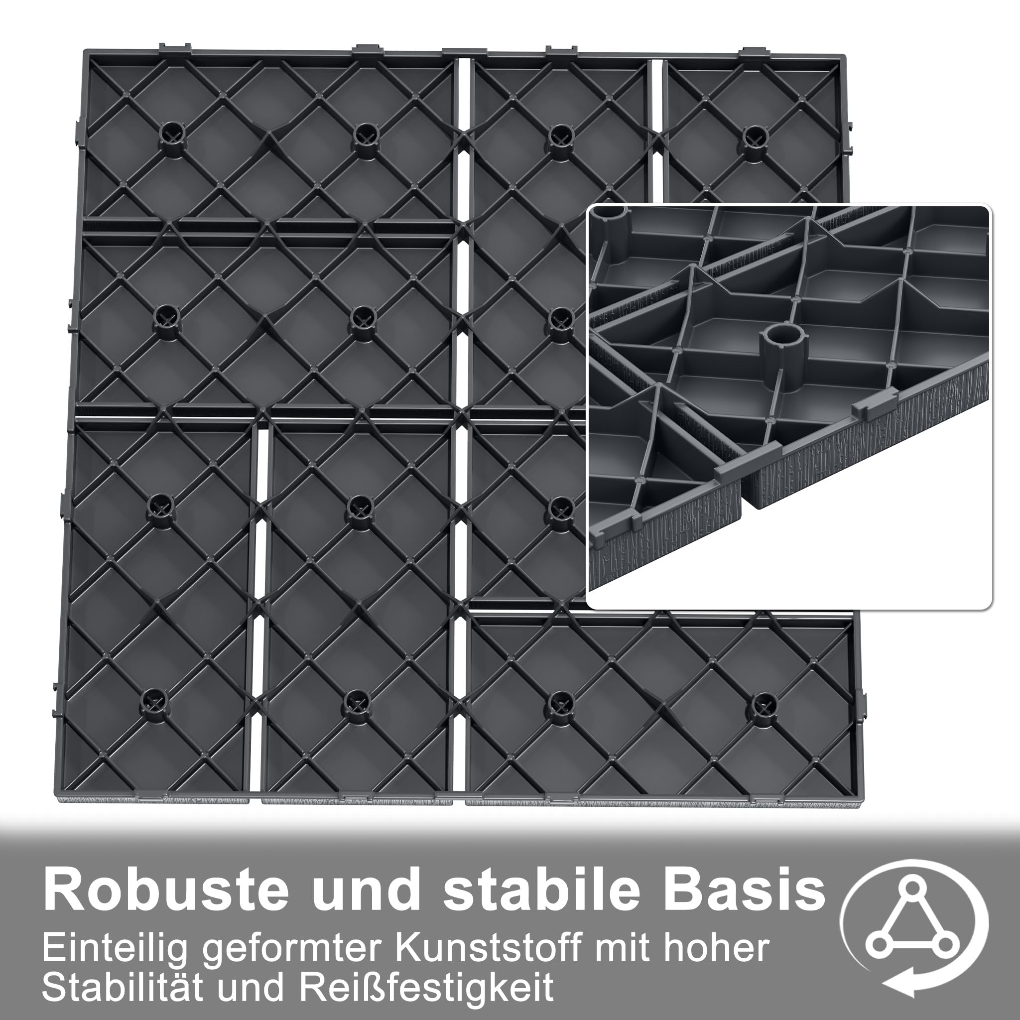 YRHome 5 m² – 55 płytek o wyglądzie drewna, płytki balkonowe, na klik, 30 x 30 cm, płytki tarasowe, odporne na działanie warunków atmosferycznych, antypoślizgowe płytki podłogowe, na taras, balkon