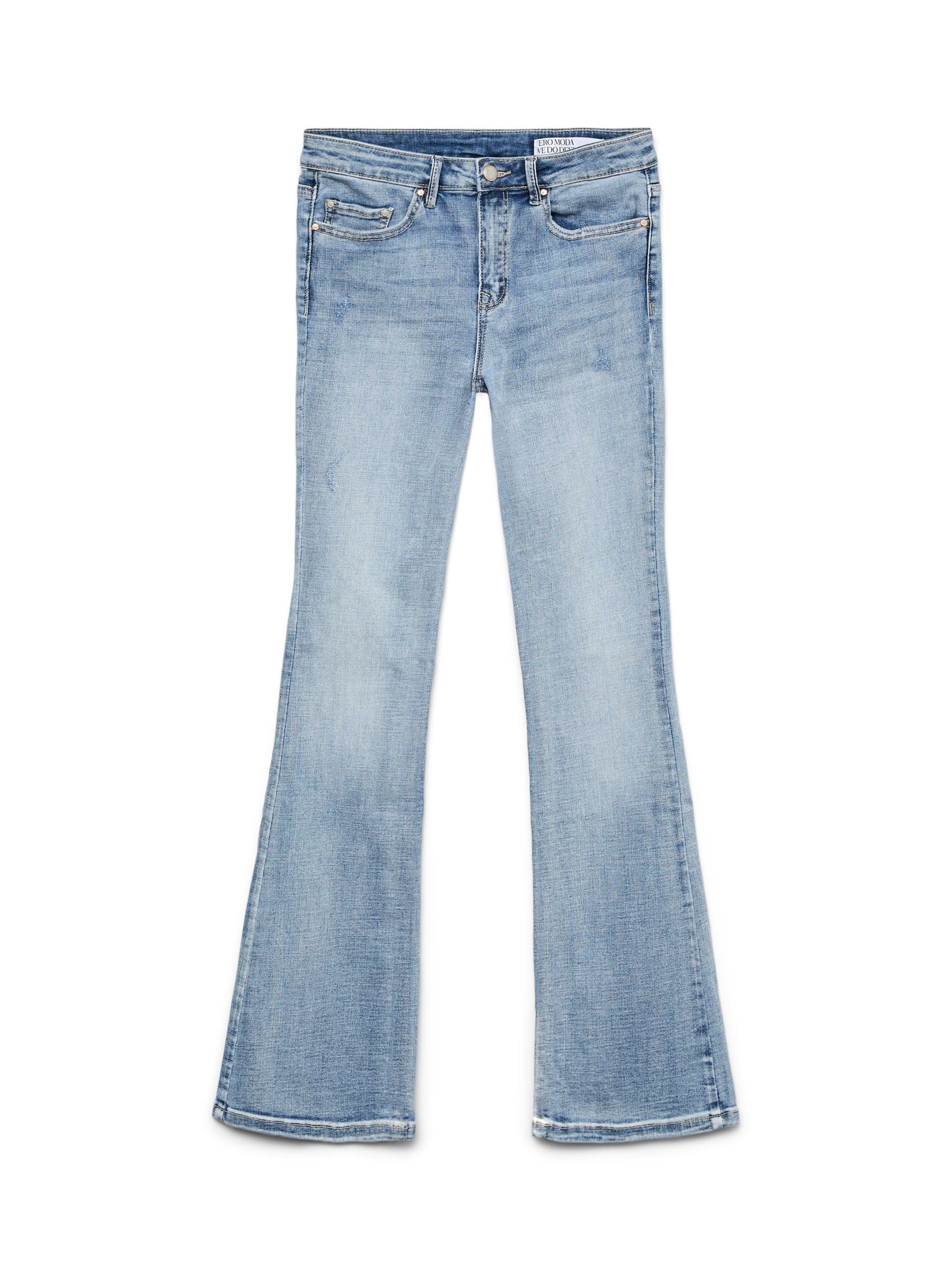 VERO MODA Female Ausgestellt VMFLASH Mid Rise Ausgestellt Jeans