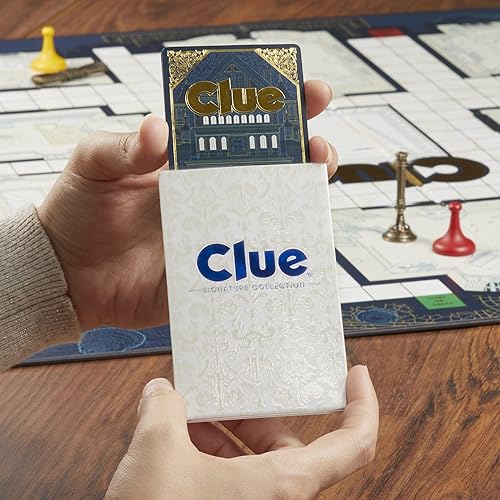 Miniatura 5 de Hasbro Gaming Clue Board Game Signature Collection, embalaje y componentes premium, juegos familiares para niños y adultos, juegos misteriosos para