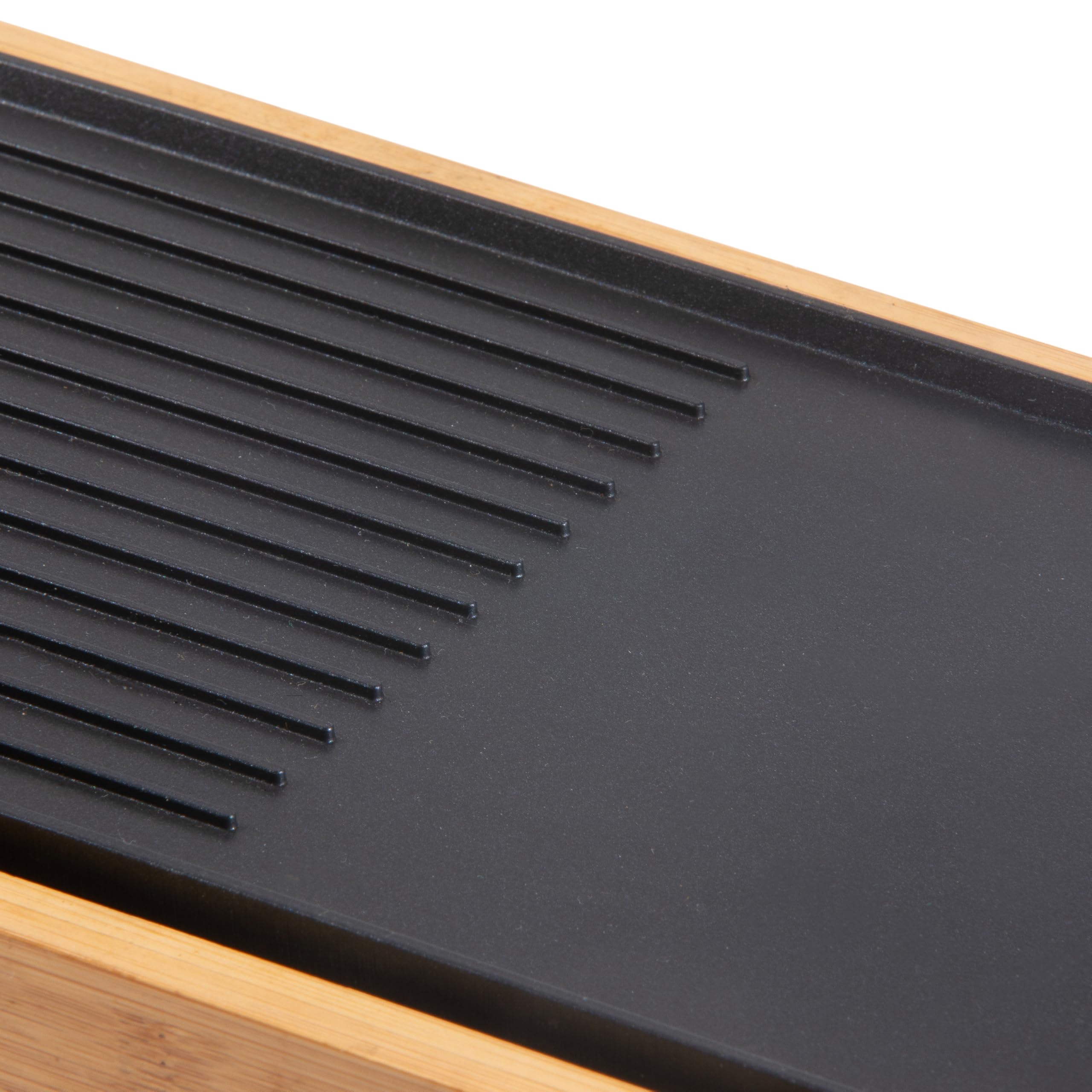 DOMO DO9270G Plancha Grill Bamboo Style 'Just Us' – wygląd drewna – powłoka bez PFAS – 1000 W