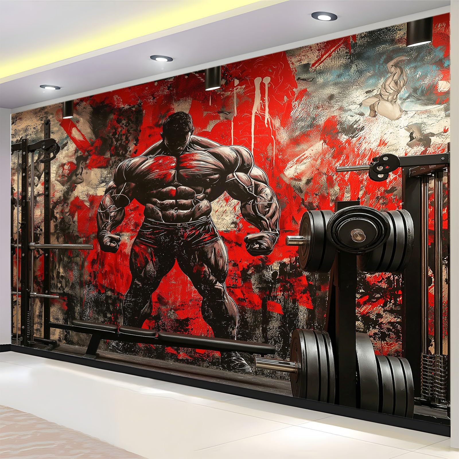 Fototapety Salon Sprzęt fitness 500 x 280 cm Fototapety 3D Włóknina Fototapety Dekoracyjne Fototapety Sypialnia Biuro Hotel