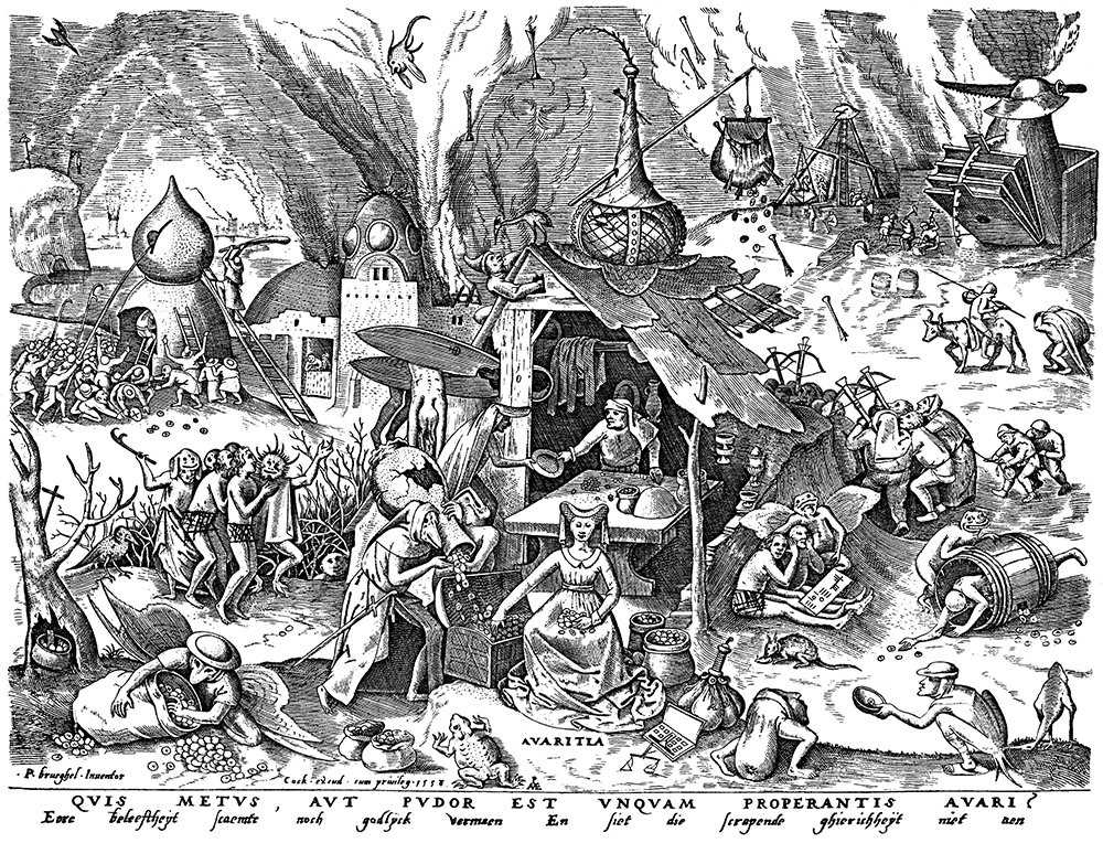 Avaritia Pieter Bruegel Affiche Art Murale Archival Matte Medium