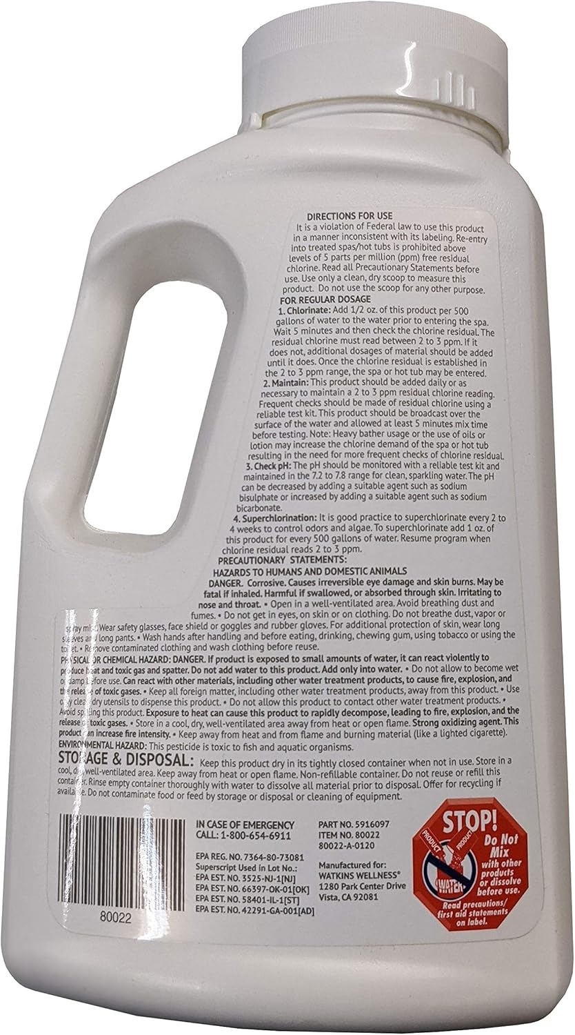 Hot Spring Concentrated Chlorinating Granules 3.5lb 80022, White