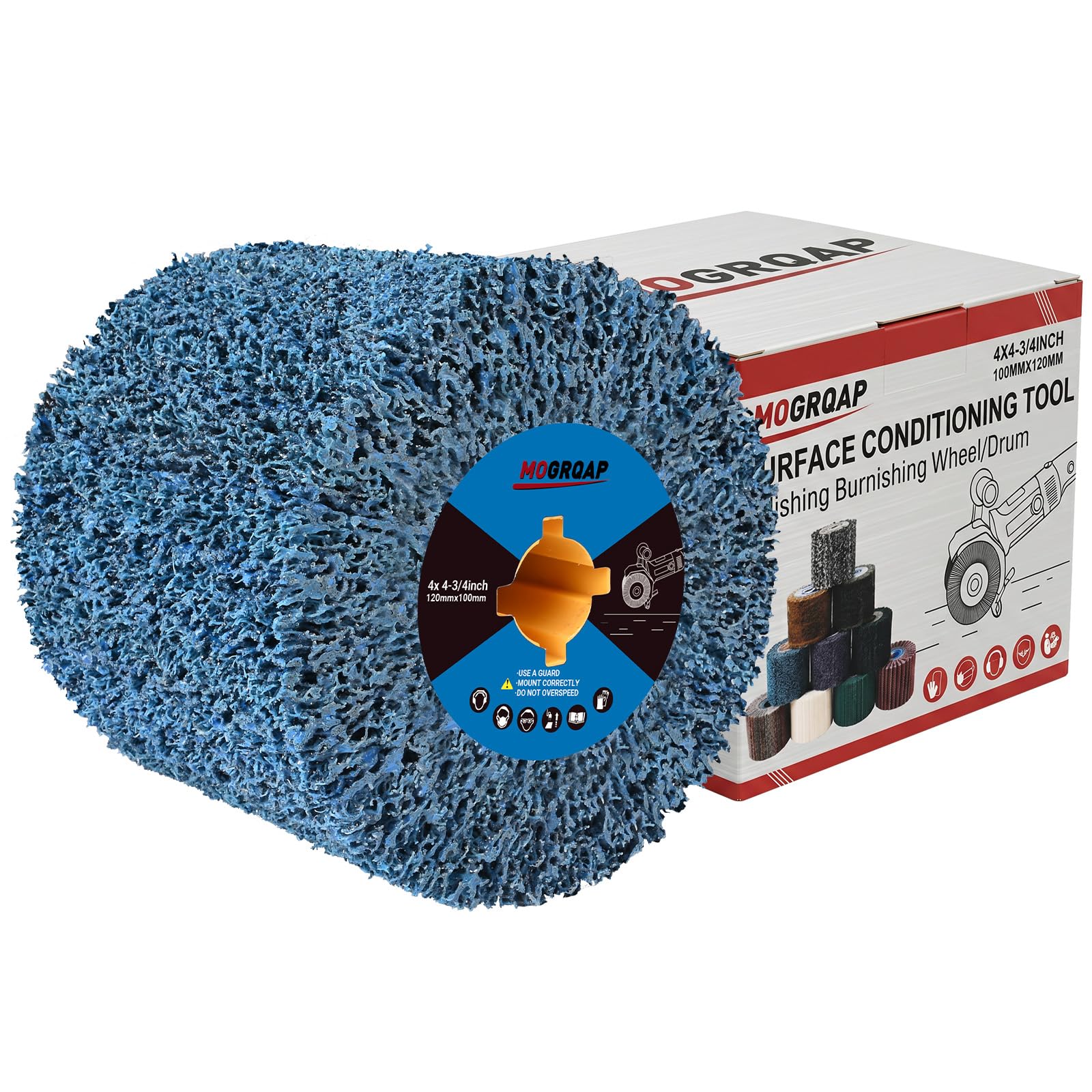 MOGRQAP 36 Grit Polishing Drum Composite Ceramic Abrasive Drawing Wheel