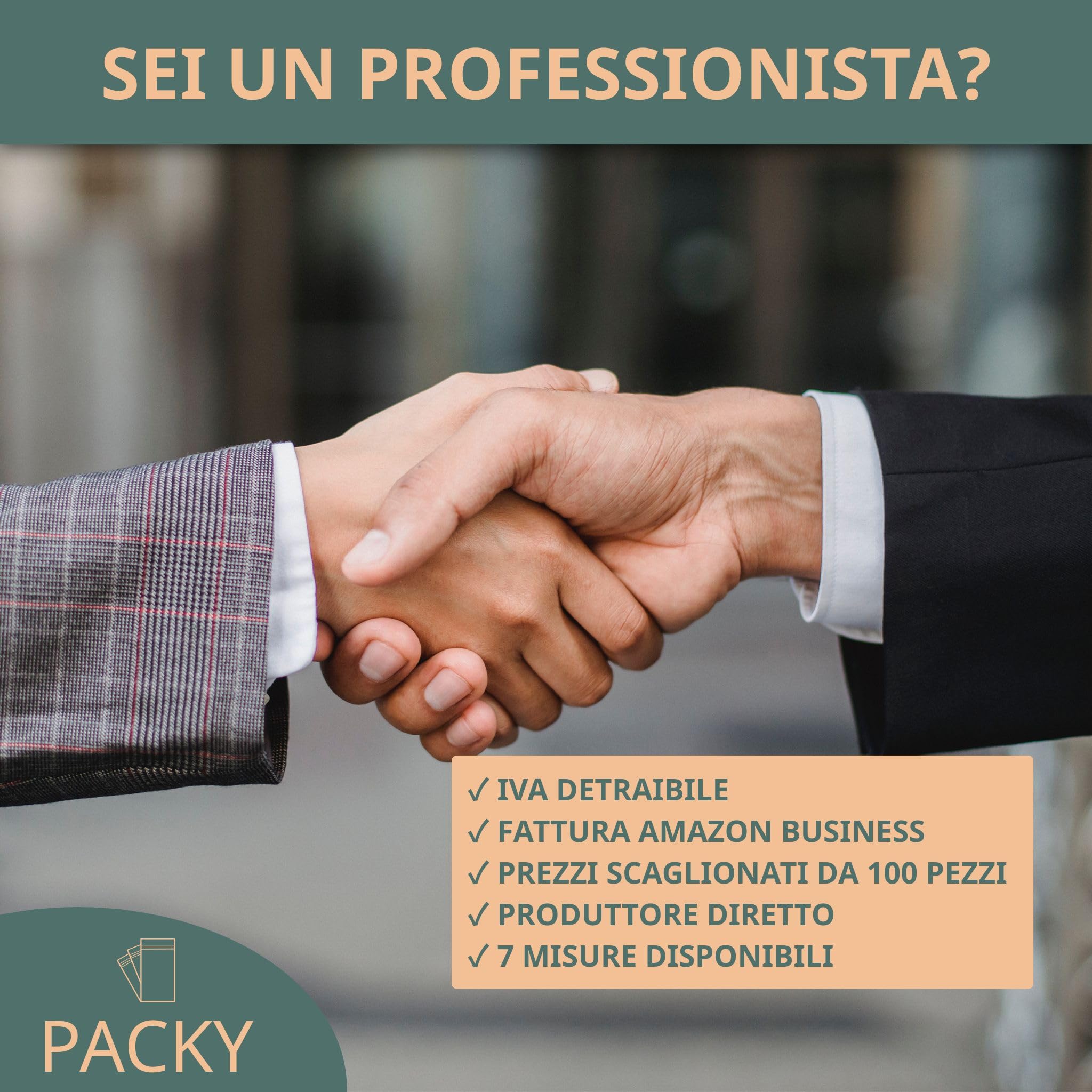 PACKY - Bustine Trasparenti Richiudibili 8x12 Cm - 100 Pezzi - 3 Bande Bianche | Ampia scelta