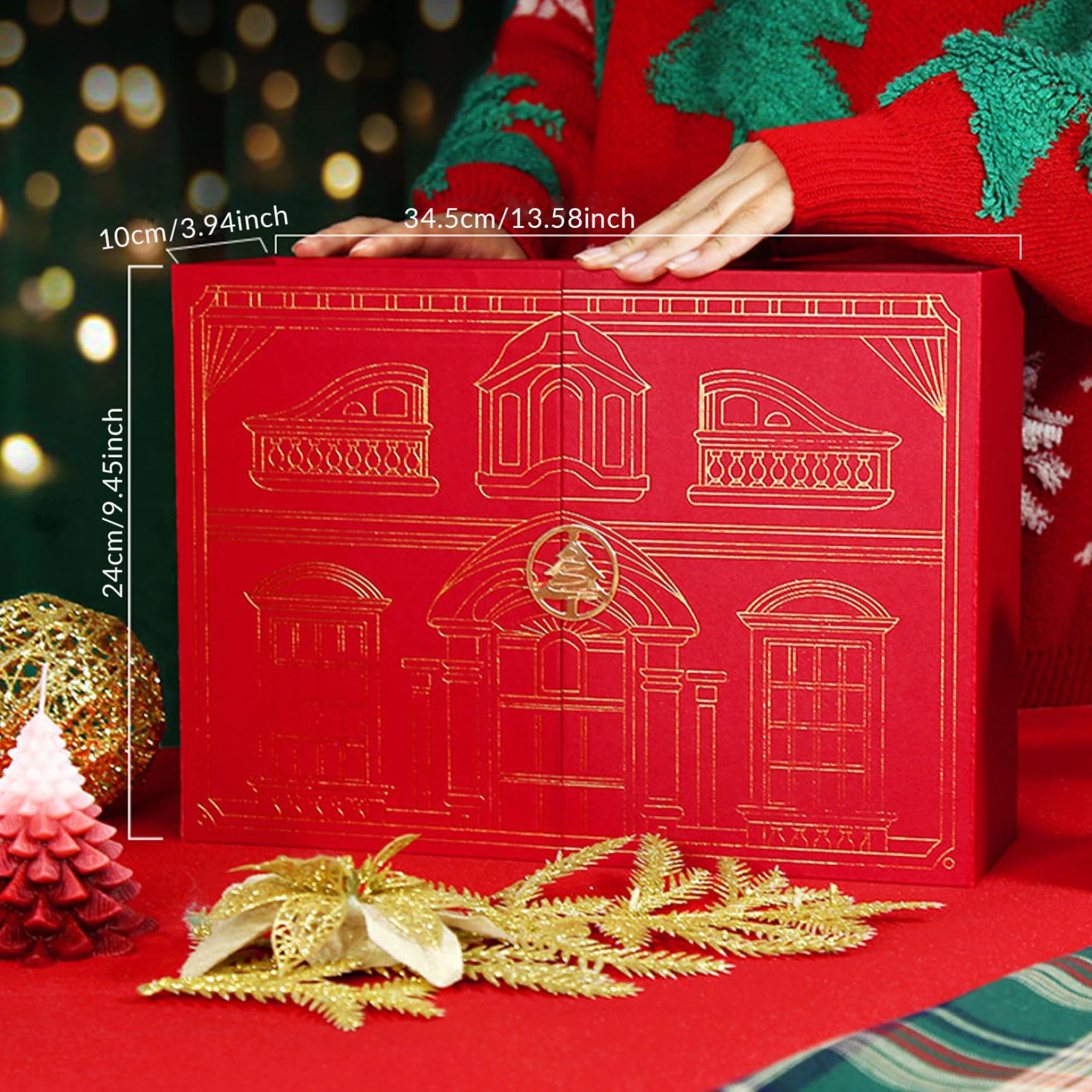 Calendari dell'Avvento vuoto per riempire il calendario vuoto dell'avvento natalizio con 12 scatole calendario riempimento fai -da -te per bambini decorazioni per le vacanze di Natale per bambini