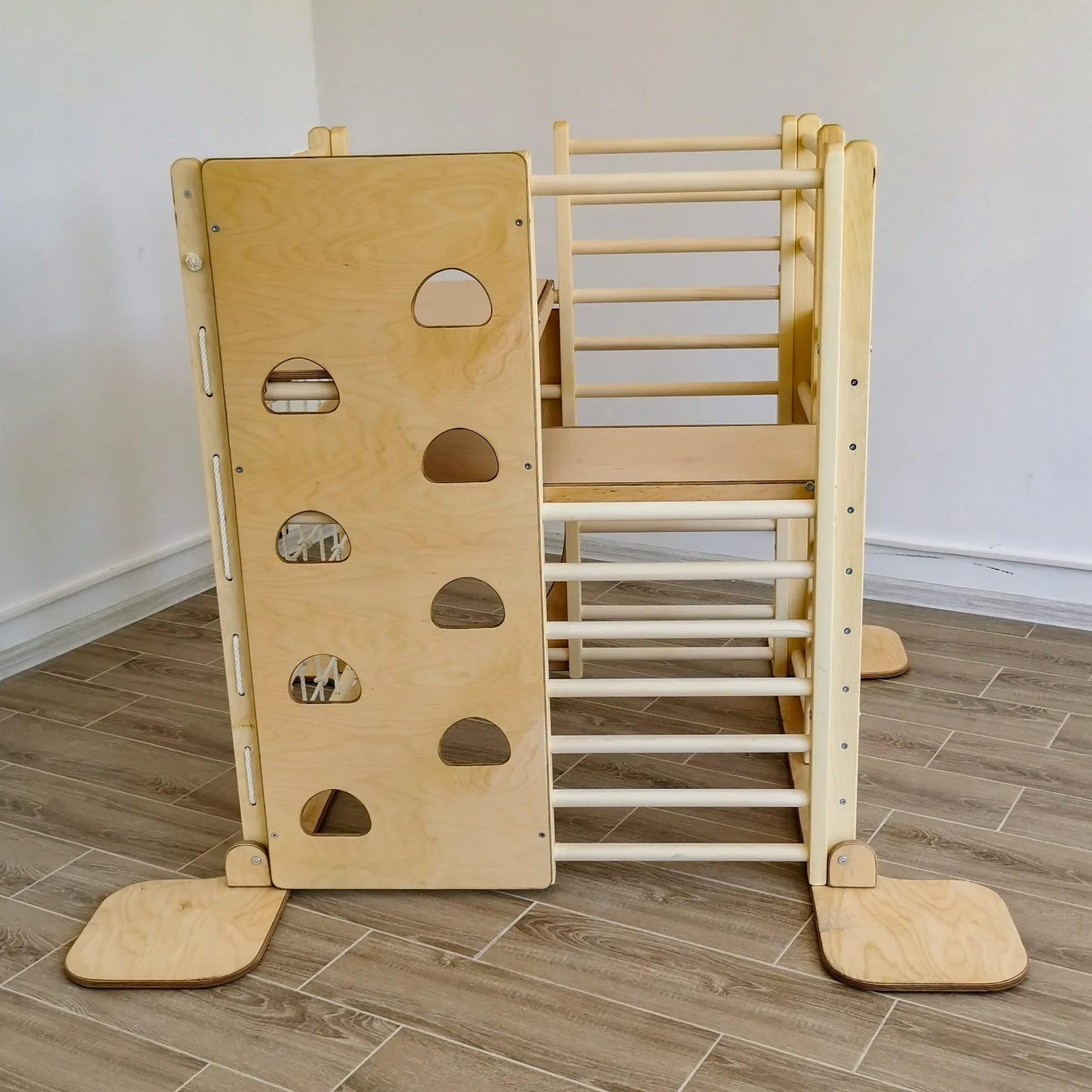 HOMEforDREAMS Holzspielplatz für Kinder: Montessori-inspiriertes Indoor-Spielset für Kinder von 6 Monaten bis 7 Jahren