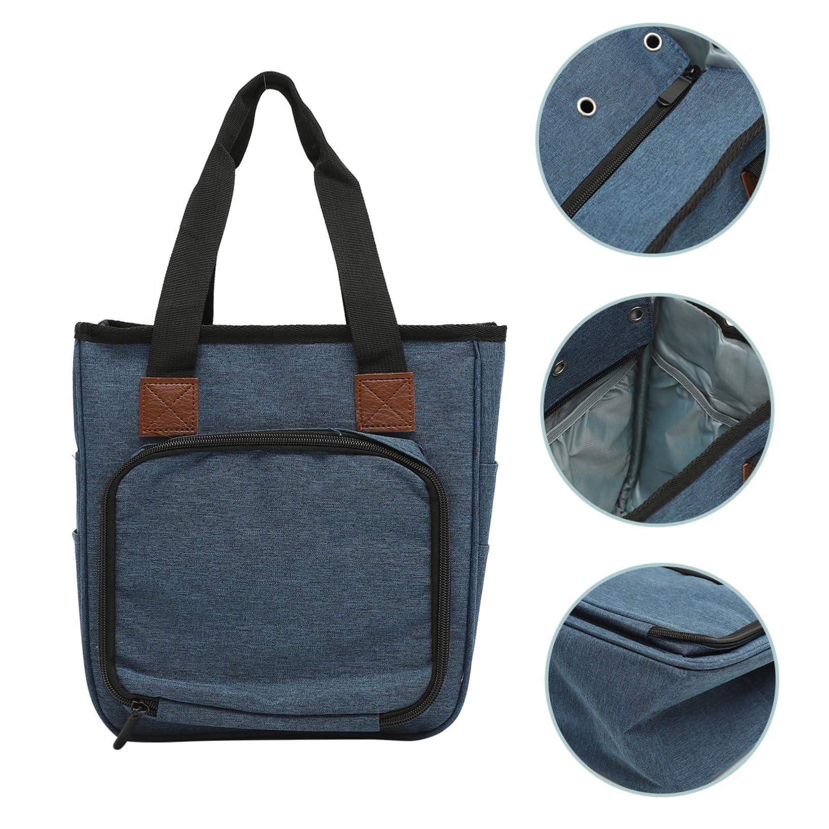 Homoyoyo Häkeltasche für Aufbewahrung Garnhalter Tasche mit Organizer für Häkelwerkzeug Strickwerkzeugtasche Tragbare Garnbeutel aus Strapazierfähigem Material