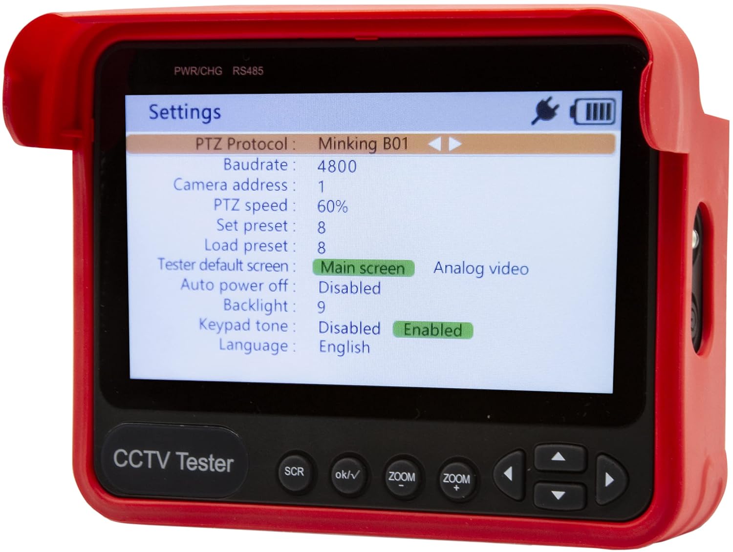 Triplett 8064 CamView Analog Ruggedized HD Camera Tester - SD Analog, AHD 2.0, HD-CVI 3.0, HD-TVI 3.0