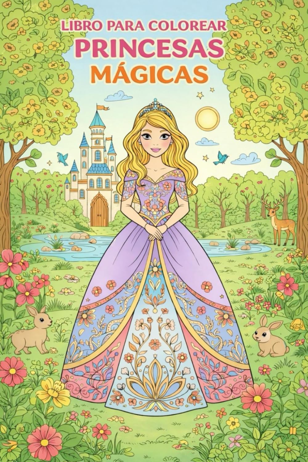 Princesas mágicas: Libro para colorear