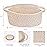 ABenkle Small Woven Basket 12x 8x 5 - Rope Room Shelf Storage, Cat Dog Toys Chest Box, Decorative Empty Gift With Handles - All Mixed Brown