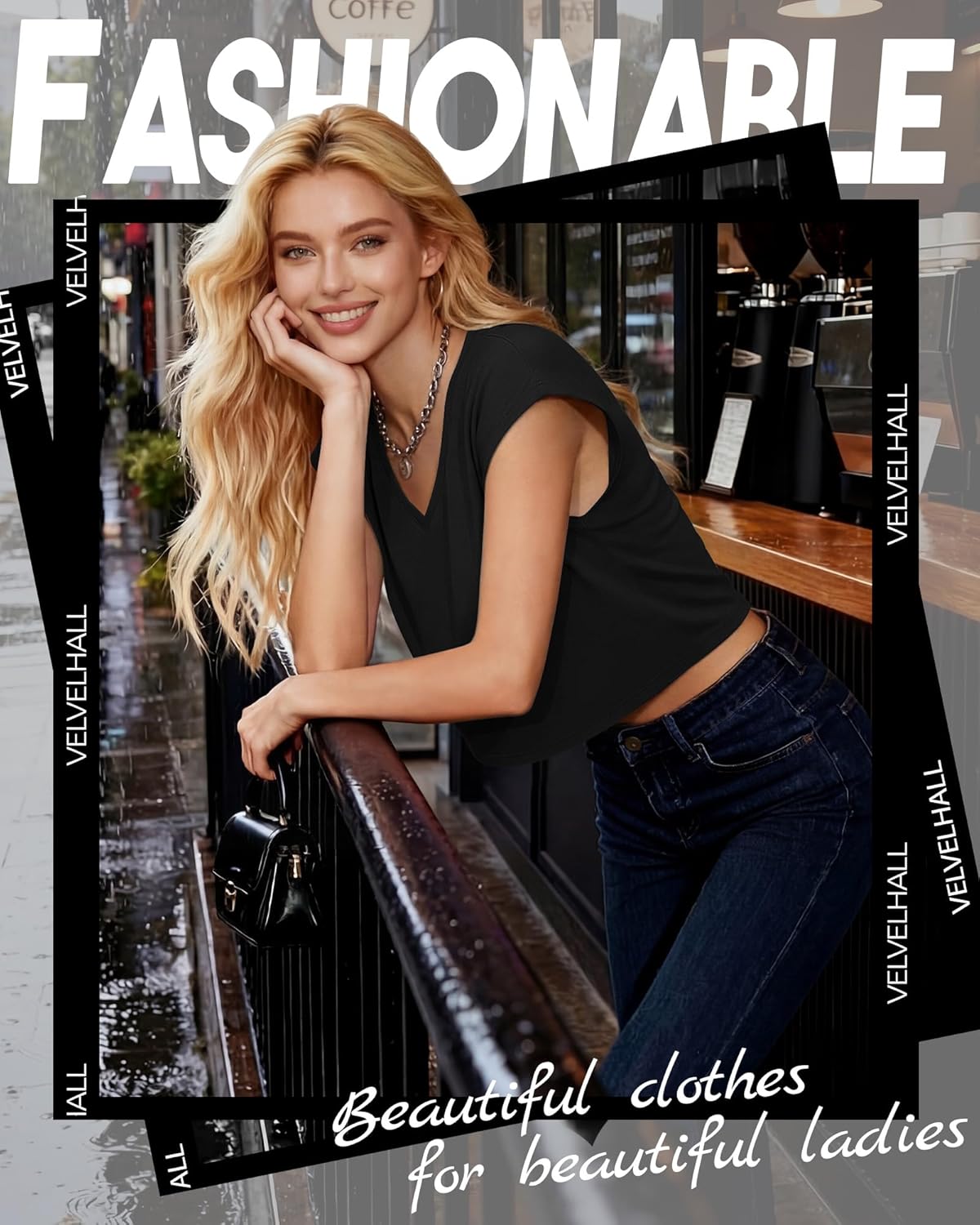 4 Pack Women's V Neck Cropped Tops Cap Sleeves Short T Shirts Loose Fit Casual Summer Crop Basic Solid Tees - Image 2