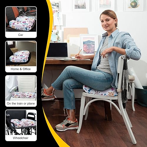 Miniatura 4 de Cojín moderno para silla de oficina, cojín de asiento de automóvil, cojín para silla de asiento de automóvil, para dolor de espalda, ciática y