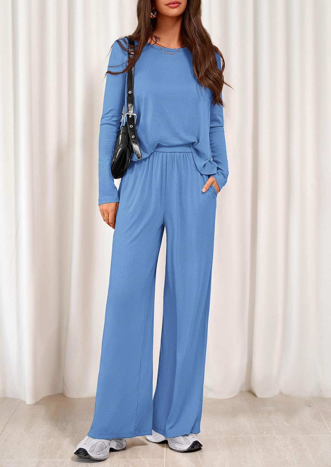 PRETTYGARDEN Women's 2 Piece Lounge Fall Sets Casual Long Sleeve Pajamas Comfy Pants Matching Spring Travel Outfits Clothes - Image 6