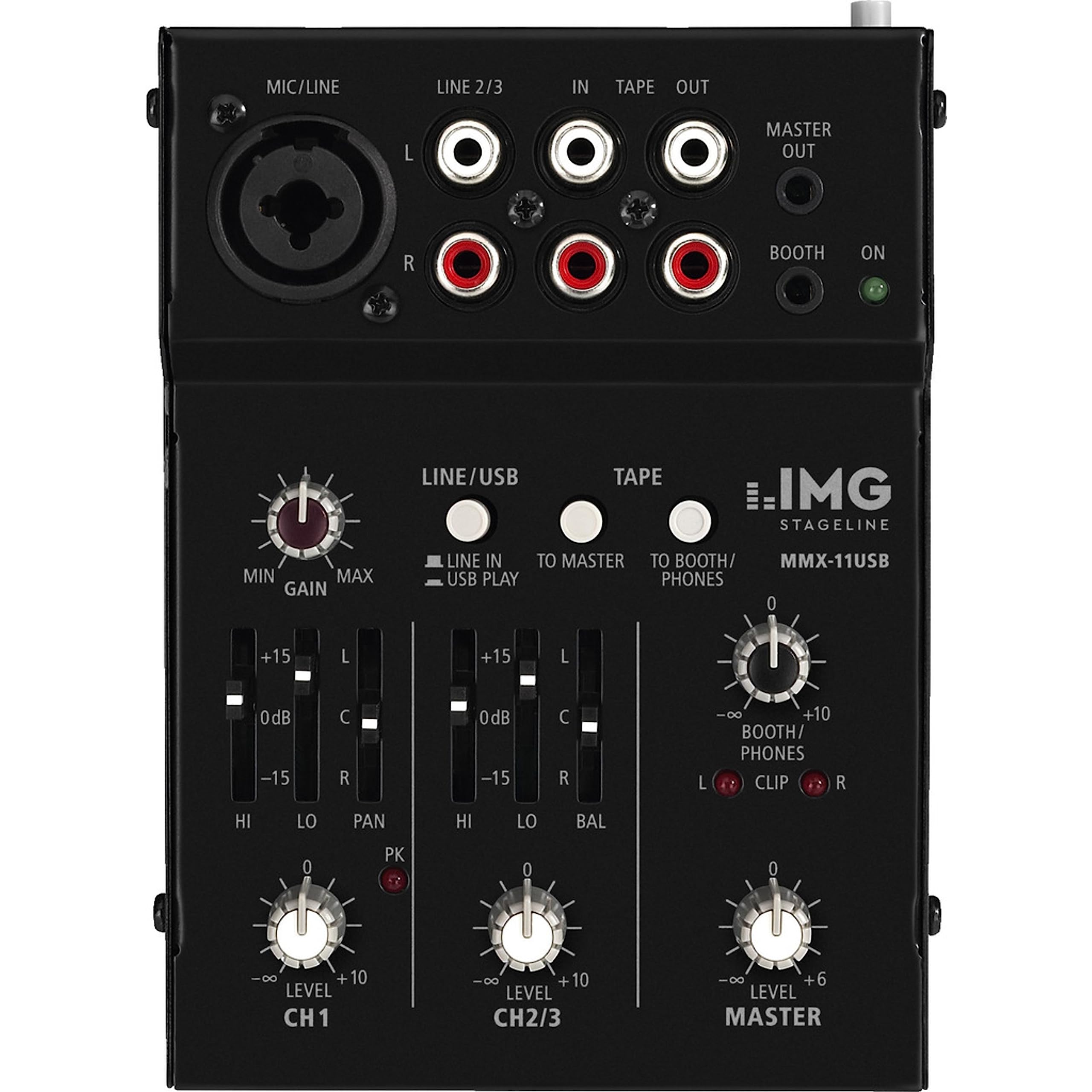 IMG STAGELINE MMX-11USB Konsolen-Mischpult Anzahl Kanaele:2 USB-Anschluss