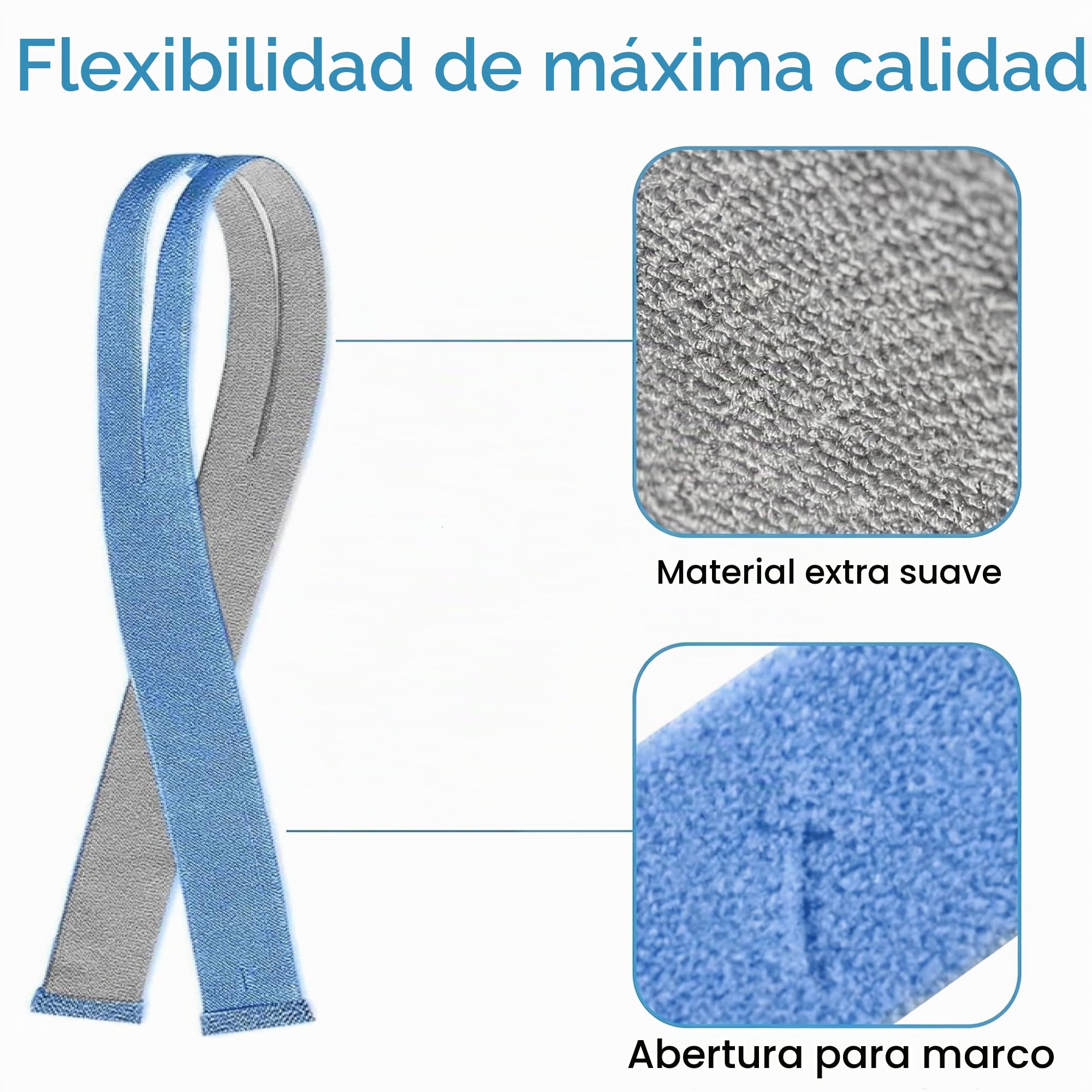 Arnés para Mascarilla CPAP ResMed AirFit P10 - Casco CPAP para AirFit P10 - CPAP Headgear para Mascarilla de CPAP con Almohadillas Nasales Airfit P30i de Resmed (Mascarilla No Incluída)