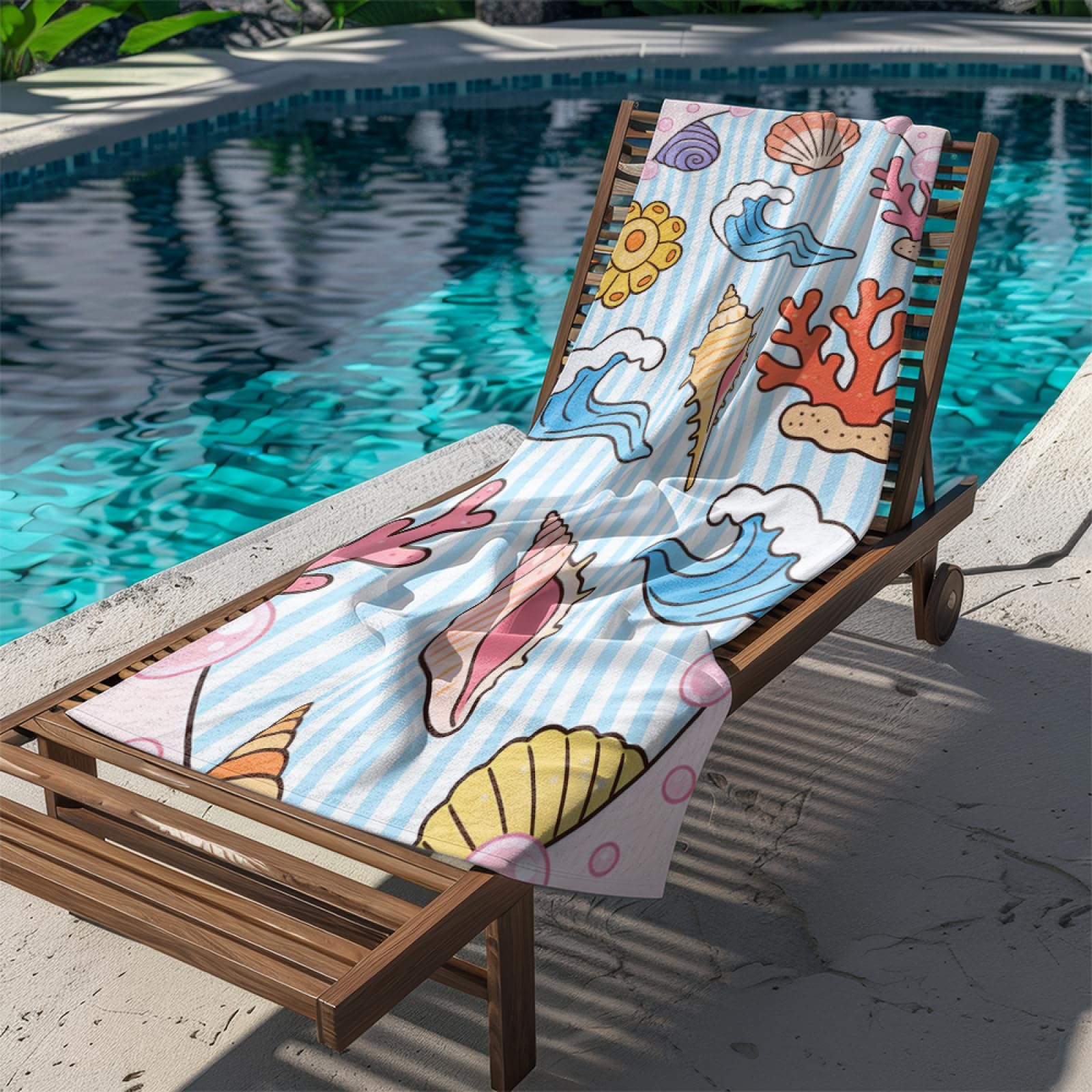 Fouta PlageVagues Plage Dorée Modèle Surdimensionné avec Diverses Tailles, Respirante et Portable, Parfaite pour Voyages Sorties Piscine et Usage Extérieur Quotidien 90x160 cm