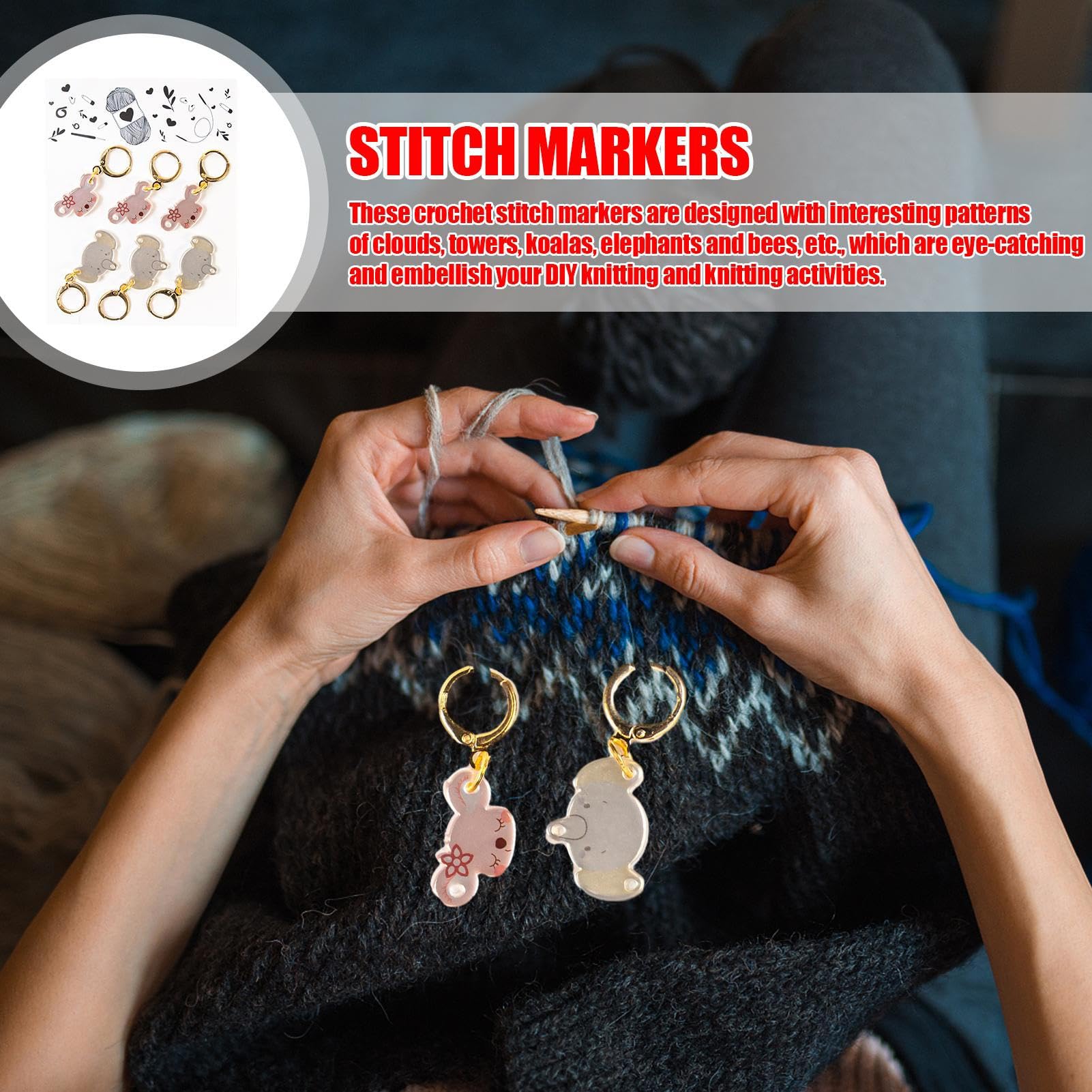 Pennarelli Per Uncinetto Simpatici A Forma Di Cartone Animato | Segnapunti In Metallo Per Maglieria E Cucito | Antigraffio E Riutilizzabili | Per Scrapbooking E Gioielli