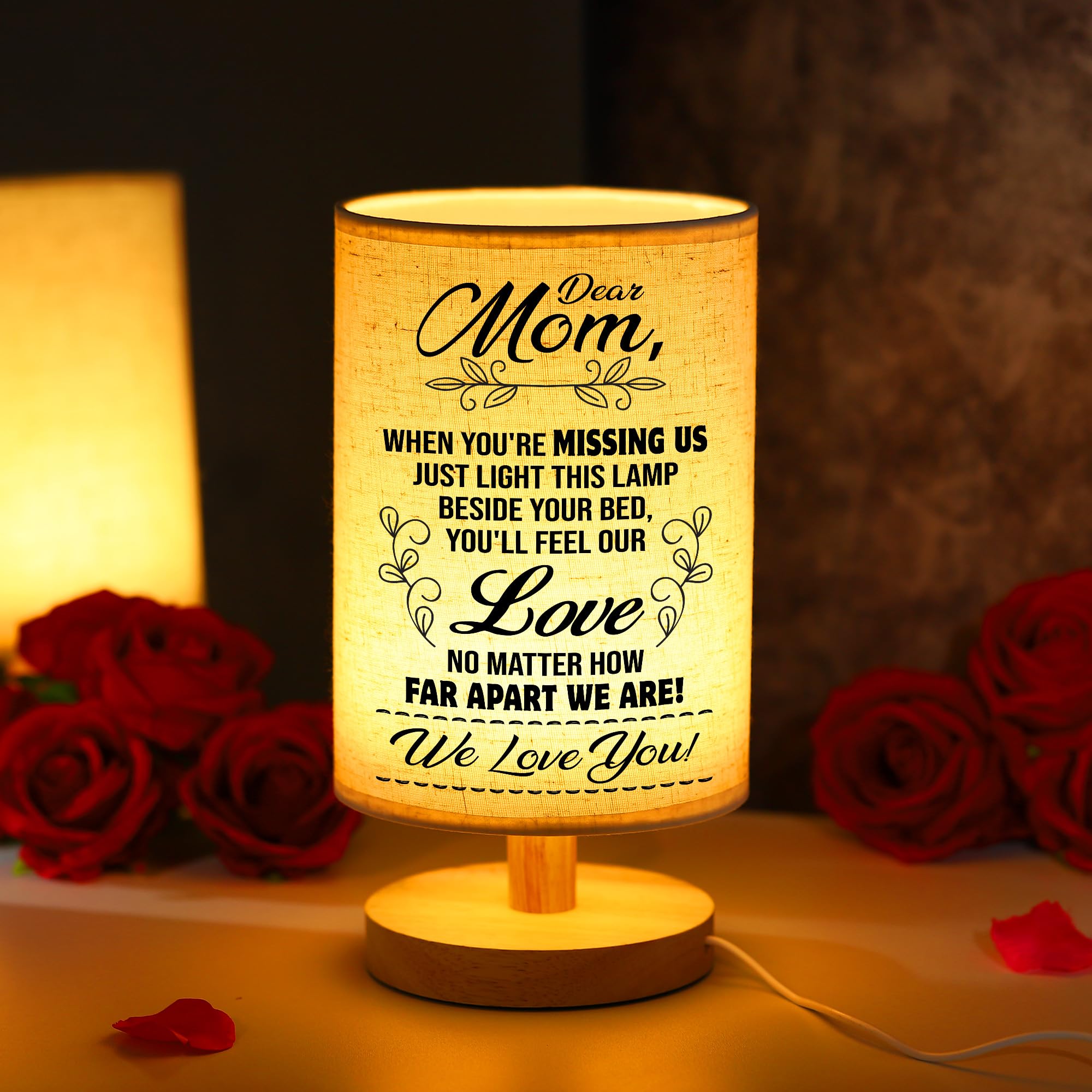 TURMTF Birthday Gifts for Mum from Daughter Son- Mum Gifts from Daughters Bedside Table Lamp Anniversary Christmas Birthday Presents for Mother, I Love You Gift โ image 1